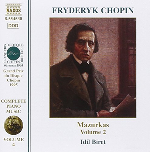 Chopin CD cover featuring a portrait of Chopin holding sheet music, white background.