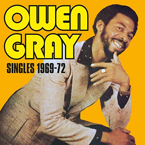 "Owen Gray album cover featuring a man in a beige jacket against an orange background."