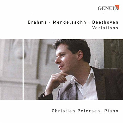 Christian Petersen's CD cover featuring a man in contemplative pose, white background.