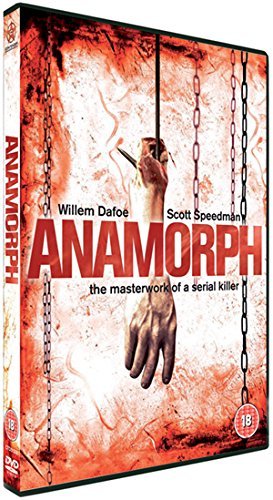 DVD case for "Anamorph" with a hand hanging from chains on a red background.