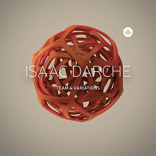 Album cover with orange abstract sphere and white text on a beige background.