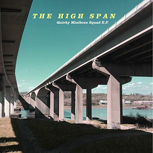 Vinyl record cover featuring a concrete highway overpass over water.