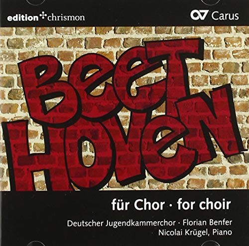 "CD cover with 'Beethoven' in red graffiti on a brick wall background."