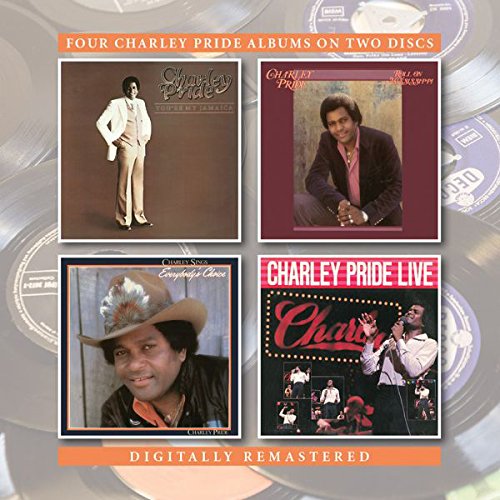 Charley Pride CD compilation cover featuring four album covers and silver background.