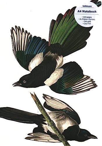 Magpies, James Audubon A4 Notebook