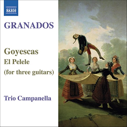 "CD cover with painting of three women tossing a man in the air."