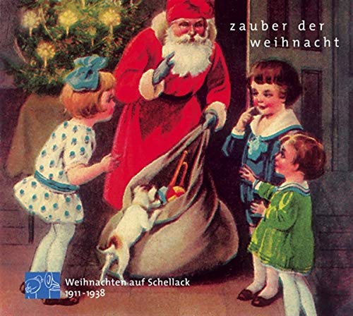 "CD cover featuring Santa Claus with three children and a Christmas tree in the background."
