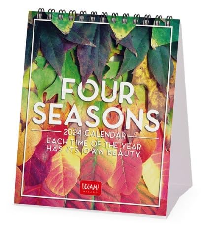 Legami - Table Calendar 2024, 12 Months and Annual Planner 2025, Space for Notes and Notes, Number of the Week, Zodiac Signs and International Holidays, Single Cellophaning, 12x14.5 cm