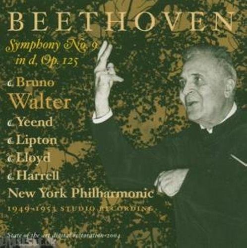 CD cover featuring a man gesturing, with Beethoven's name and Symphony No. 9 details.