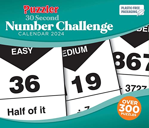 2024 30 Second Number Challenge Puzzler Boxed Calendar