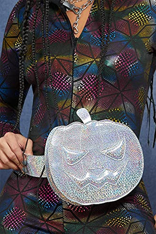 Fever Holographic Pumpkin Bum Bag Silver