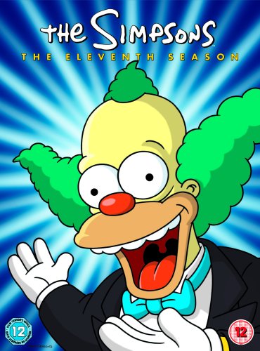 DVD cover featuring Krusty the Clown, blue background, white rays, and 'The Simpsons' title.