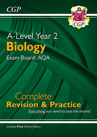 A-Level Biology: AQA Year 2 Complete Revision & Practice with Online Edition: perfect for catch-up and exams in 2022 and 2023 (CGP A-Level Biology)