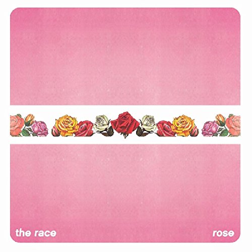 Pink CD case with a row of roses and text "the race rose".