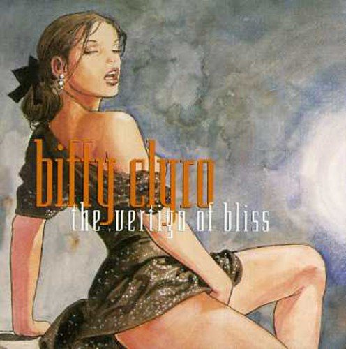 "Album cover art: watercolor of a woman in a black dress, head tilted back."