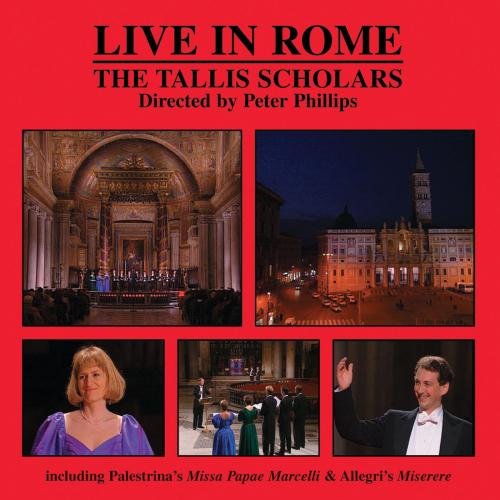 Red CD cover with "Live in Rome" text and four concert photos inside.