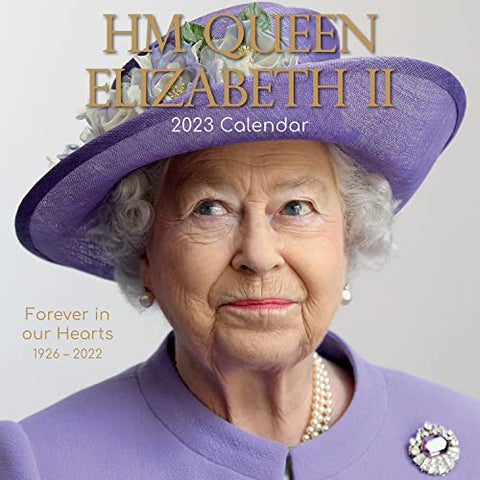 The Gifted Stationery Company | Queen Elizabeth II | 2023 Square Wall Calendar 12 x 12 inch, 16 Months Calendar Planner For Family Home And Office With Space For Birthdays And Notes