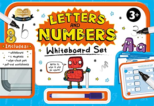 3+ Letters & Numbers (Help With Homework Book and Whiteboard Set)