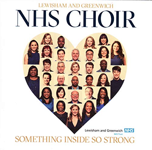 CD cover: NHS Choir members arranged in a heart shape.