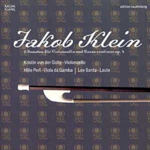 "CD cover with dark blue background, gold pattern, and bow of a cello."