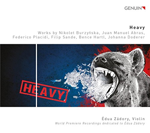 "CD cover art featuring a snarling animal head with 'HEAVY' stamped in red."