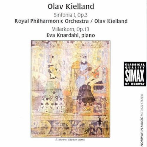 CD cover with abstract artwork and text describing Olav Kielland's musical compositions.