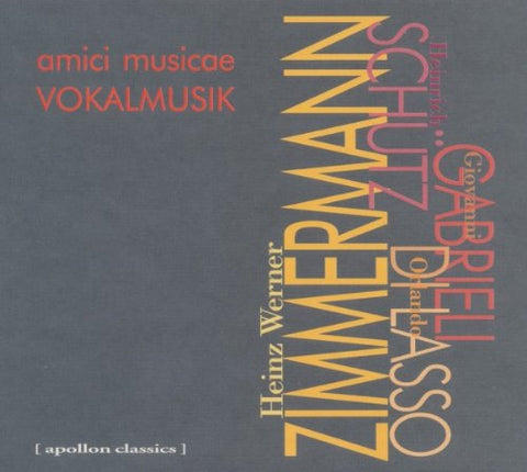 Amici Musicae - Various:Vocal Music Audio CD