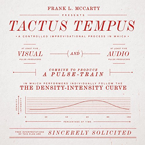 "Album cover with red text on beige background, featuring a graph and title 'Tactus Tempus'."