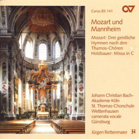 Rettenmaier/j.c. Bach Akademie - Mozart and Mannheim [CD]