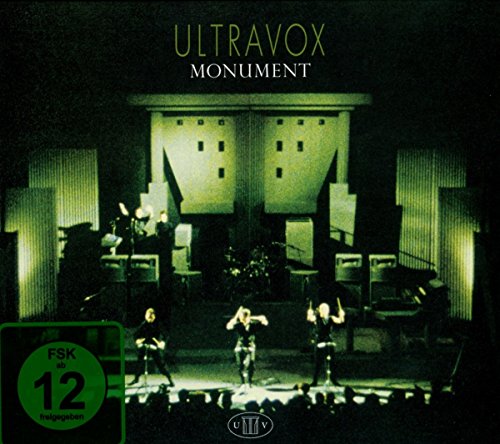 "Ultravox Monument DVD cover featuring a band performing on a lit stage."