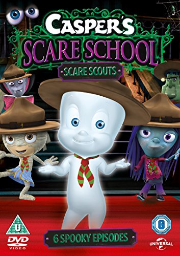 "Casper's Scare School Scare Scouts DVD cover featuring cartoon ghosts wearing scout hats."
