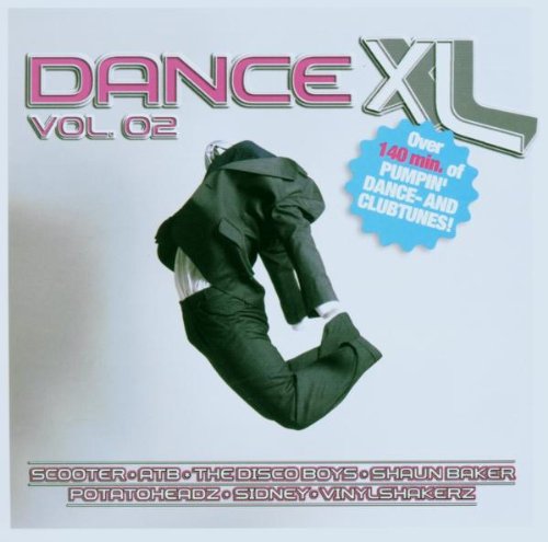"Dance XL Vol. 02" CD cover featuring a man dancing in a green suit.