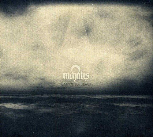 Dark, cloudy sky with light breaking through, featuring "Majalis" and "Cathodic Black" text.