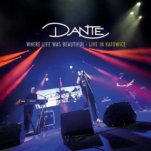 "Dante" album cover featuring a band performing on a lit stage with red spotlights.