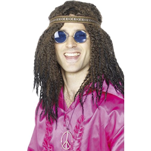 Smiffys Mens Hippie Kit with Headband, Specs and Necklace