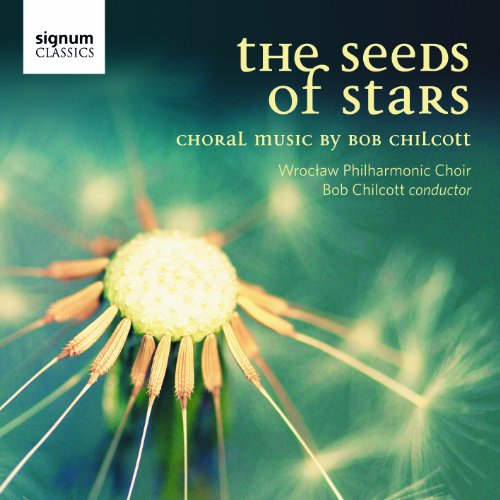 Album cover with dandelion seed head on green background, yellow title text, and white logo.