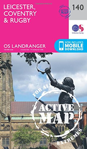 Landranger Active (140) Leicester, Coventry & Rugby (OS Landranger Active Map)