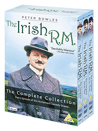 DVD box set for "The Irish R.M." with a man in tweed, hat, and mustache.