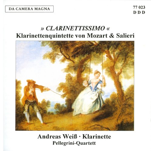 A CD cover featuring a painting of a man playing a clarinet.