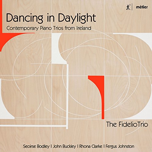 "CD cover with light wood grain background, white and red abstract shapes, and black text."