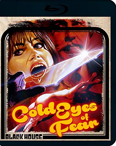 Blu-ray cover with a screaming woman and a hand holding a knife.