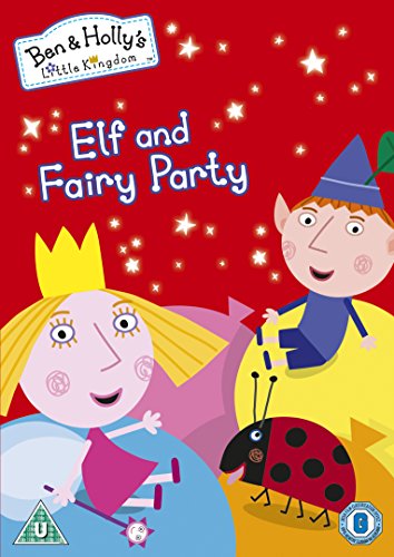 "Red DVD cover featuring cartoon fairy princess and elf with ladybug, stars, and 'Ben & Holly's Little Kingdom' logo."