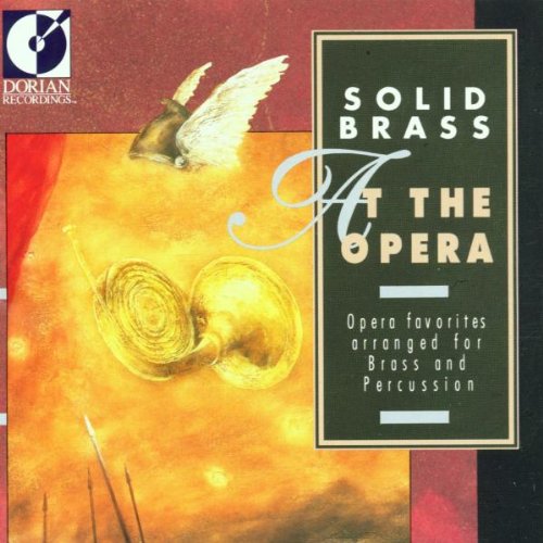 "CD cover featuring a snail with wings and 'Solid Brass at the Opera' text."