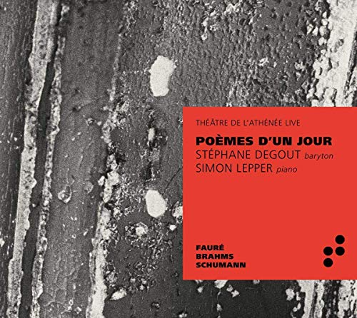 "CD cover with red square and black text on a gray, textured background."