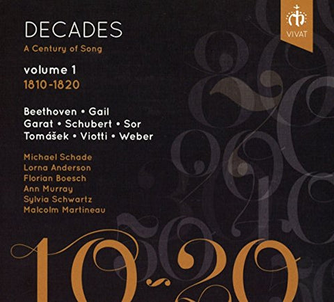Malcolm Martineau - Decades: A Century of Song volume 1, 1810-1820 Audio CD