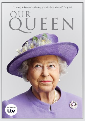 DVD cover featuring an elderly Queen Elizabeth II wearing a purple hat and outfit.
