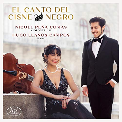 A cello CD cover featuring a woman in a sequined dress and a man in a tuxedo.