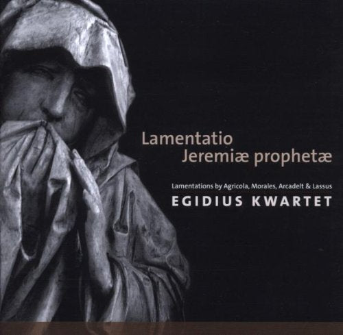 A CD cover featuring a statue of a hooded figure with hands covering its mouth.