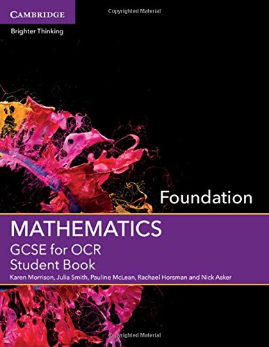 GCSE Mathematics for OCR Foundation Student Book (GCSE Mathematics OCR)