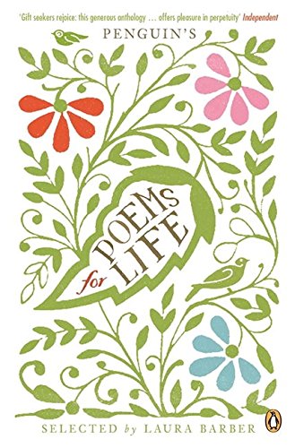"Book cover with floral vines, 'Penguin's Poems for Life' title, and Penguin logo on white background."